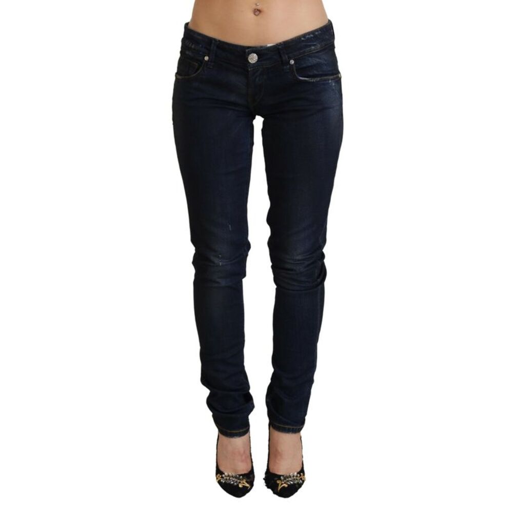 Acht Blue Low Waist Slim Fit Women Denim Women's Jeans